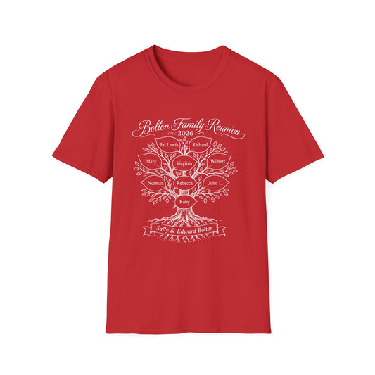Family Reunion T-Shirt — Personalized Bolton Family Tree 2026